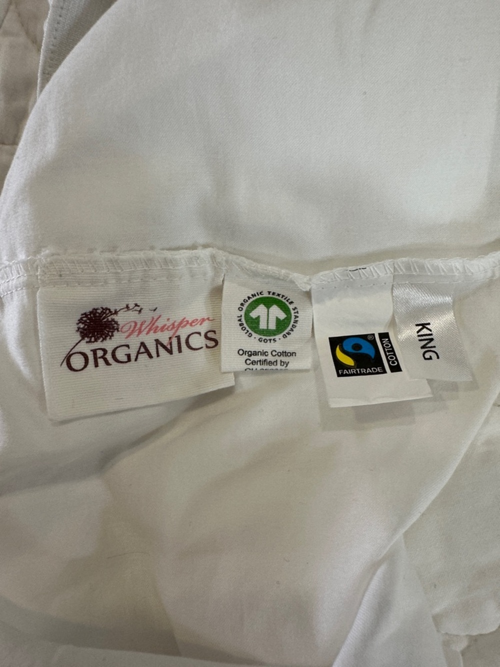 Whisper Organics King Mattress Pad Organic Cotton Quilted Protector Soft - Picture 7 of 8